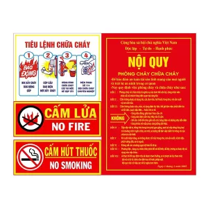 Bộ nội quy tiêu lệnh PCCC 4 tấm