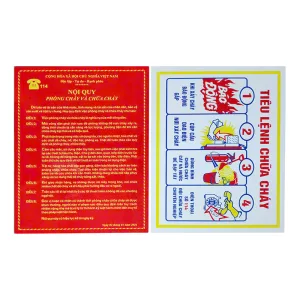 Bộ nội quy tiêu lệnh PCCC 2 tấm (KT: 400x300x0.2mm) 8 Bộ nội quy tiêu lệnh PCCC 2 tấm (KT: 400x300x0.2mm)