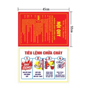 Bộ nội quy tiêu lệnh PCCC 2 tấm 5 Bộ nội quy tiêu lệnh PCCC 2 tấm