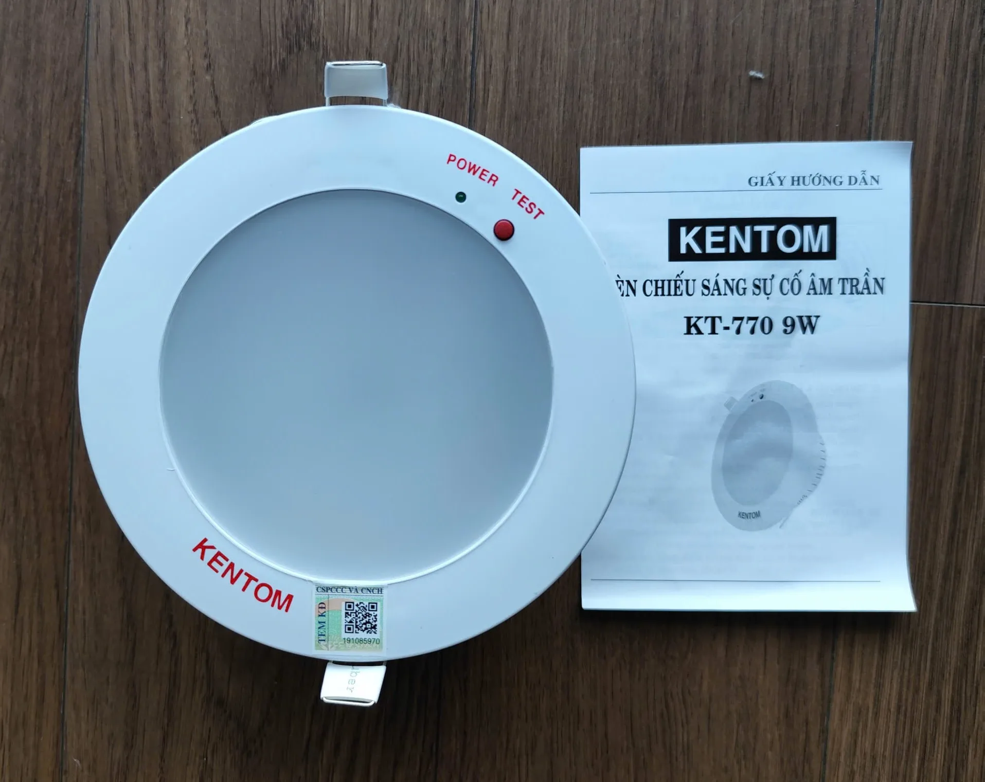 Đèn sự cố âm trần 9W Kentom KT 770
