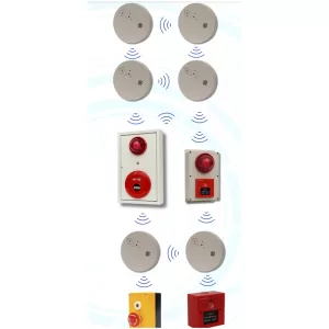 Tổ hợp báo cháy không dây Firesmart FSMBL-002 (Cục bộ) 10 Firesmart FSMBL-002 lien ket cuc bo khong day