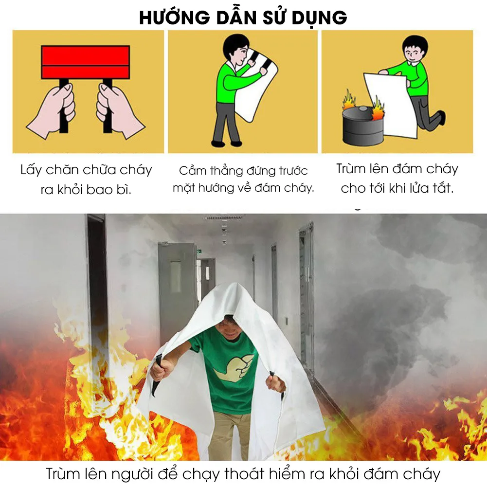 Hướng dẫn sử dụng chăn dập lửa