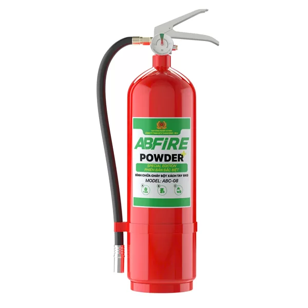 Bình chữa cháy bột ABC 8kg ABFIRE ABC-08 (Tem Bộ Công An) 1 Bình chữa cháy bột ABC 8kg ABFIRE ABC-08