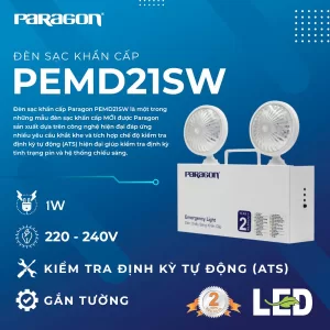 Đèn sự cố chiếu sáng khẩn cấp Paragon PEMD21SW (Tem KĐ) 20