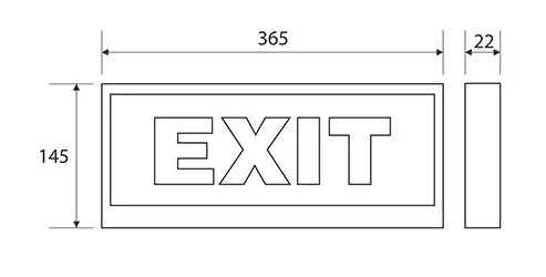 Kích thước đèn Exit Paragon