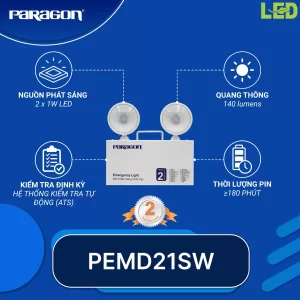 Đèn sự cố chiếu sáng khẩn cấp Paragon PEMD21SW (Tem KĐ) 18