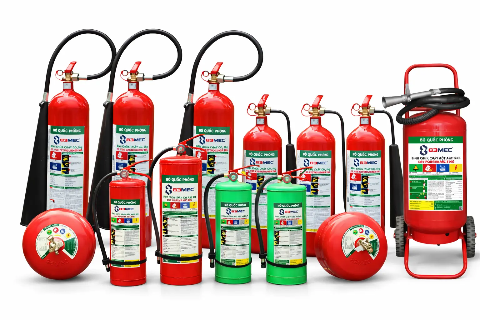 Bình chữa cháy của 83MEC - Bộ Quốc Phòng