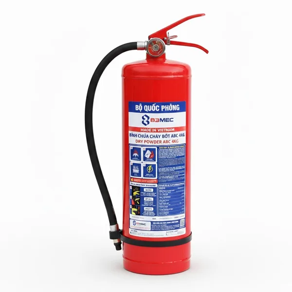 Bình chữa cháy bột ABC 4kg BQP 83MEC (Bộ Quốc Phòng) 1 Bình chữa cháy bột ABC 4kg BQP 83MEC (Bộ Quốc Phòng)
