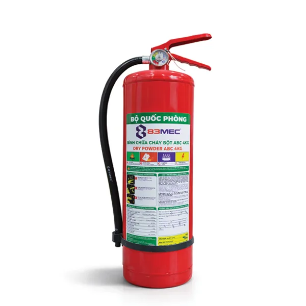 Bình chữa cháy bột ABC 4kg BQP 83MEC (Bộ Quốc Phòng) 1 Bình chữa cháy bột ABC 4kg BQP 83MEC