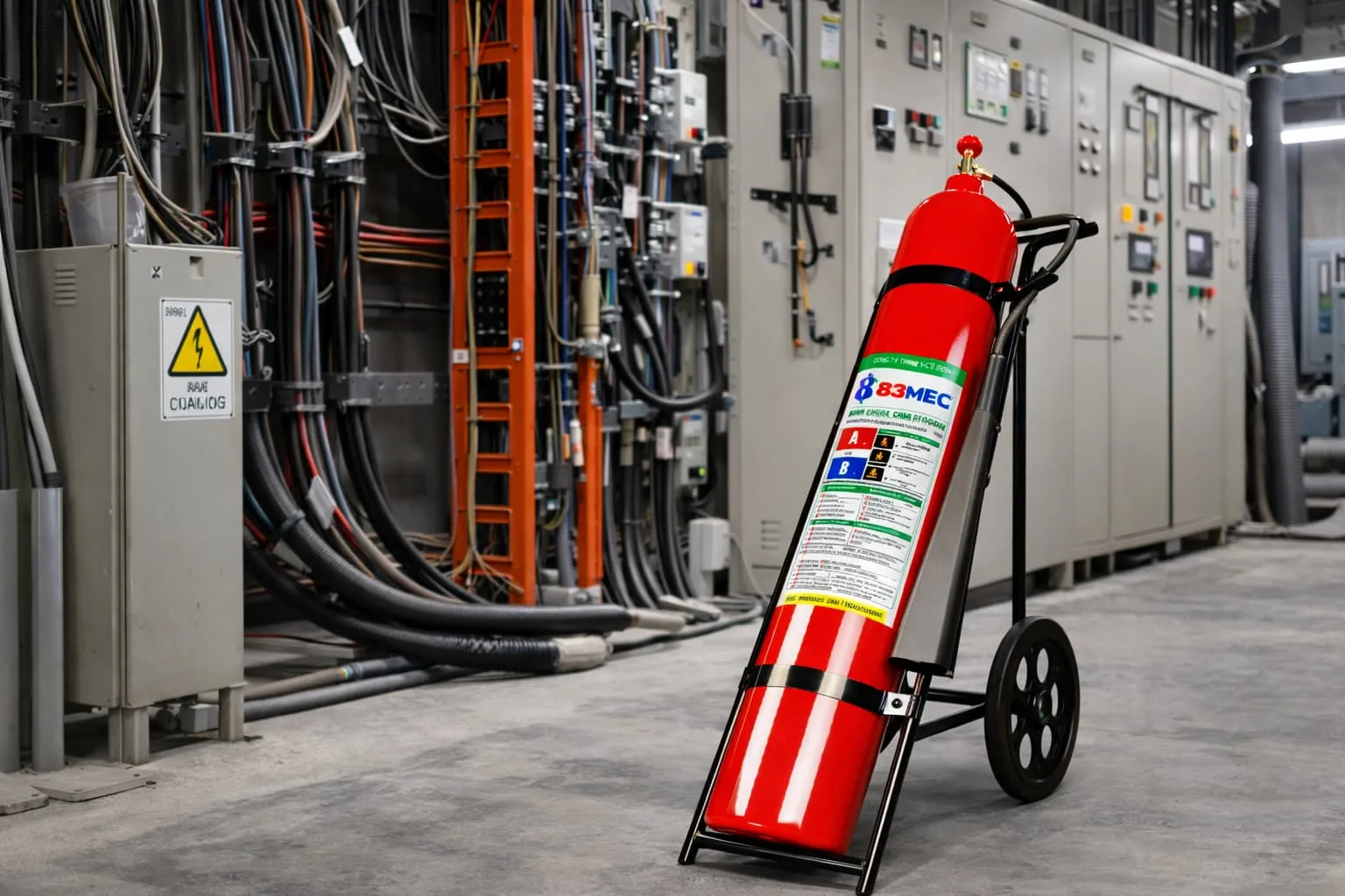 Bình chữa cháy xe đẩy khí CO2 24kg 83MEC